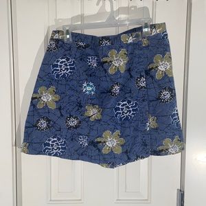 Vintage Whitestag Blue Floral Skort Size 16